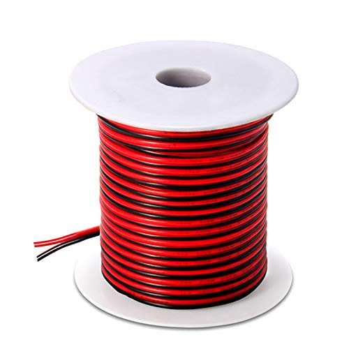 100FT 18 AWG Gauge Electrical Wire, DC 12V Hookup Red Black Copper Str –  jravans