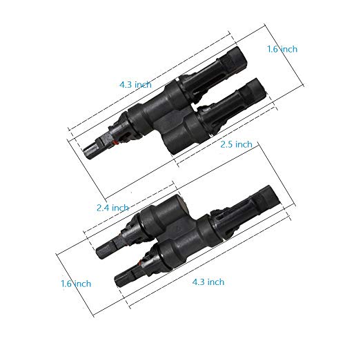 LINKPAL Branch Connectors Connectors Y Connector in Pair MMF+FFM for Parallel Connection Between Solar Panels … (1 Pair)