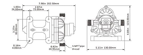 SEAFLO 12v 3.0 GPM 45 PSI Water Pressure Pump