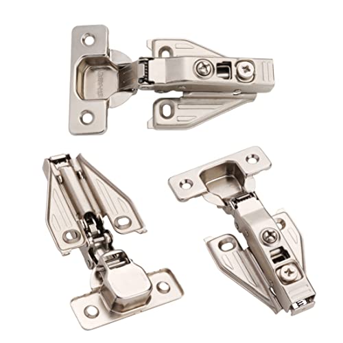 DecoBasics (20 PCS) Full Overlay Soft Close Cabinet Hinges for Kitchen Cabinets - 105° Face Frame Concealed Cabinet Door Hinge -3 Way Adjustability -Clip on Plate & Matching Screw 4 Easy Installation